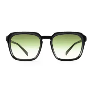 Lentes de Sol - Monaco - Black Shiny - Lente degradada verde oliva